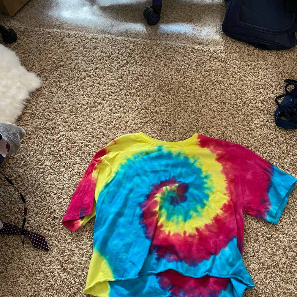 fashion nova tie dye crop top